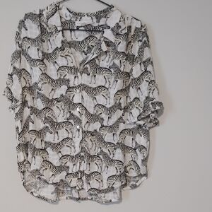 Chic Zebra Pattern Blouse